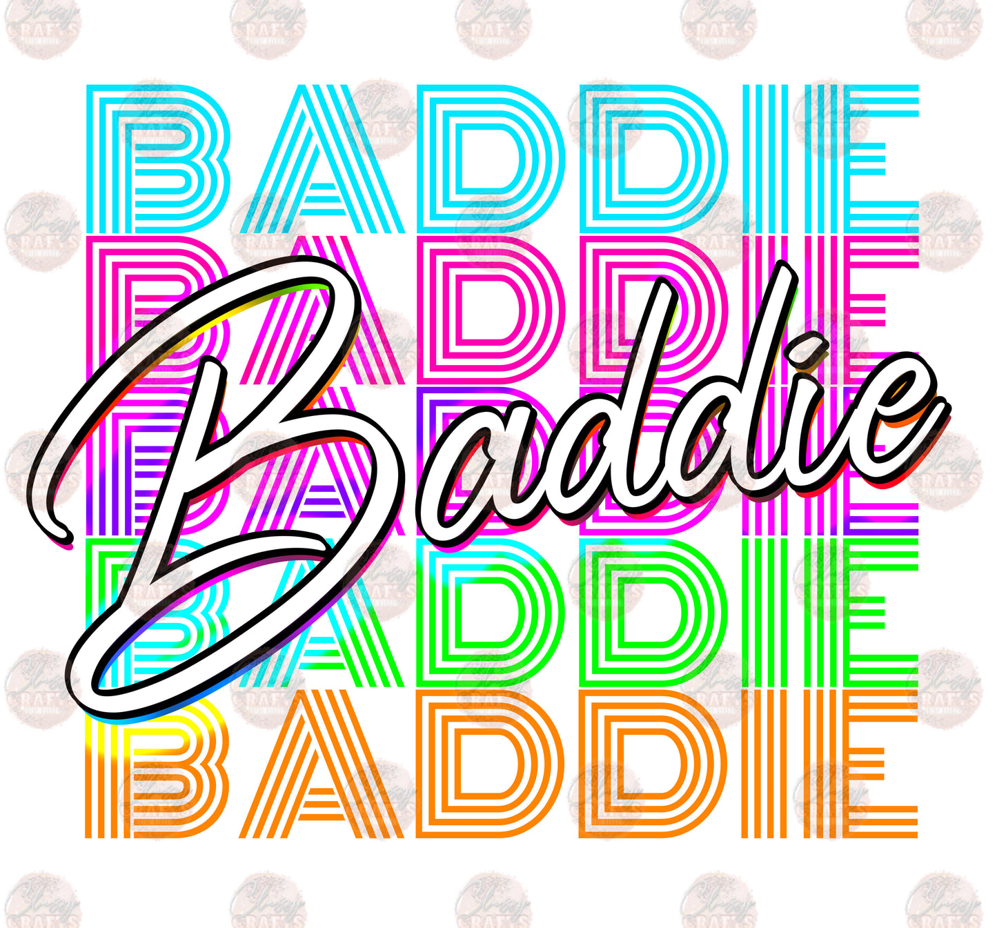 Baddie Cursive - Sublimation Transfer