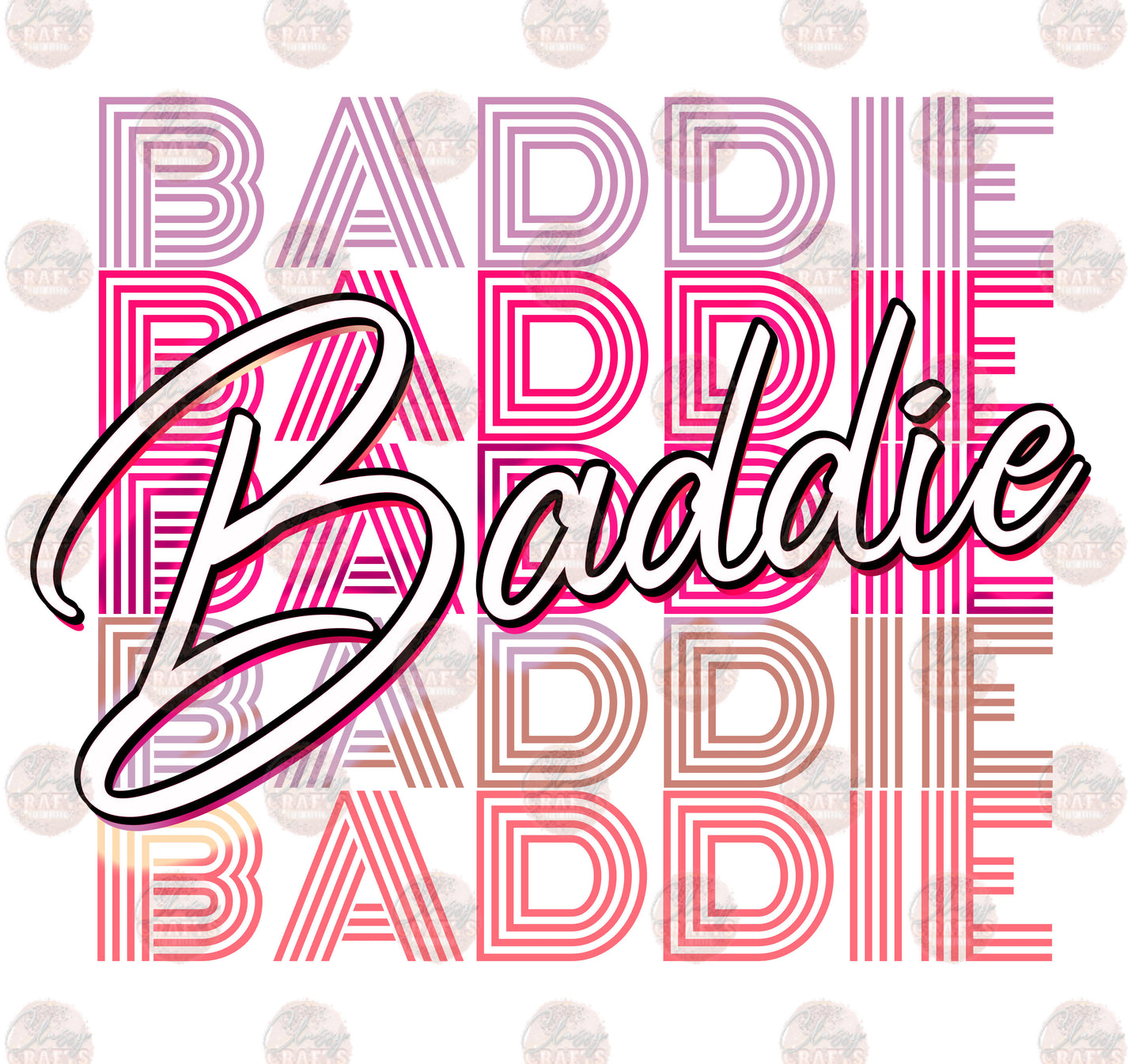 Baddie Cursive - Sublimation Transfer
