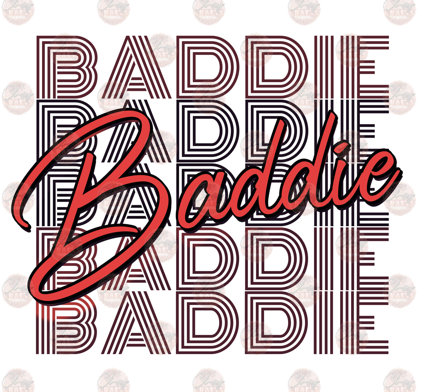 Baddie Cursive - Sublimation Transfer