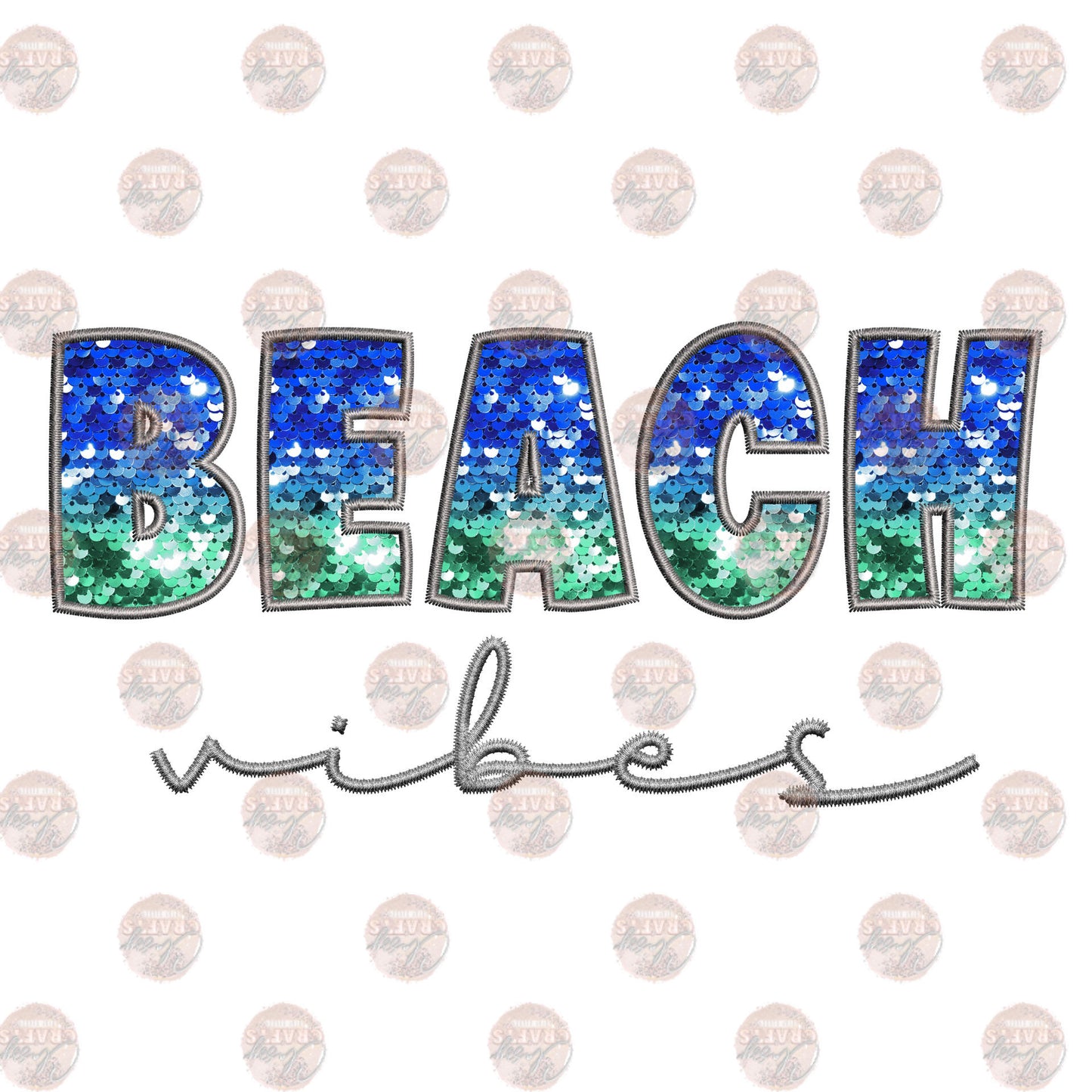 Faux Sequins Beach Vibes