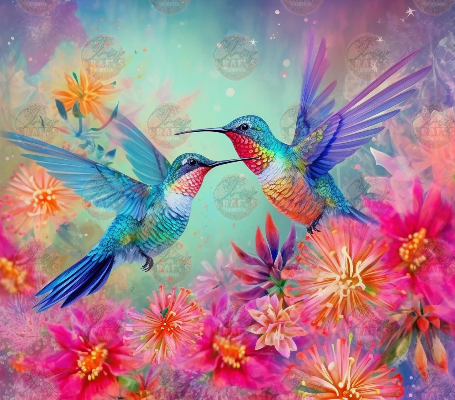 Beautiful Humming Birds Tumbler Wrap