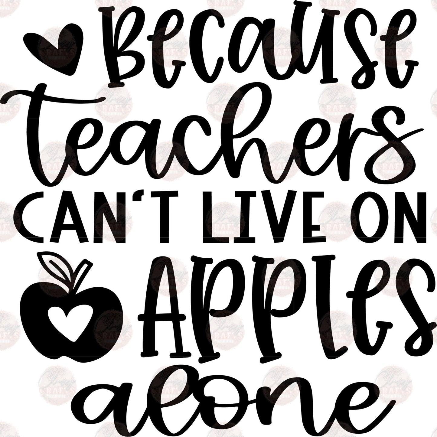 Because Teachers Can't Live On Apples Transfer