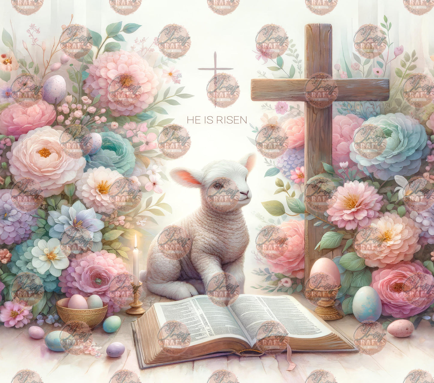 Bible & Lamb Easter Tumbler Wrap