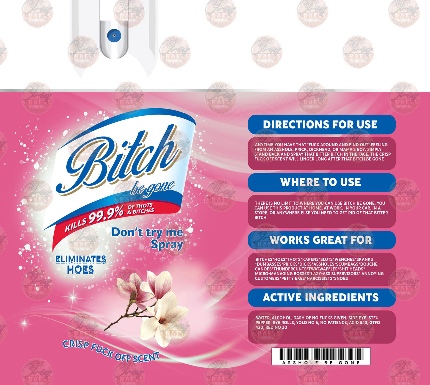 Bitch Be Gone Tumbler Wrap