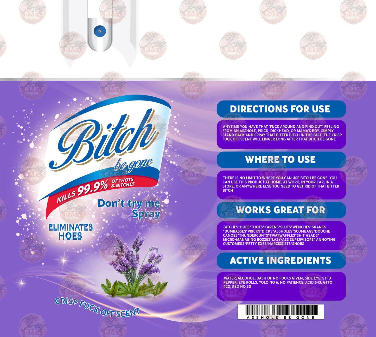 Bitch Be Gone Tumbler Wrap