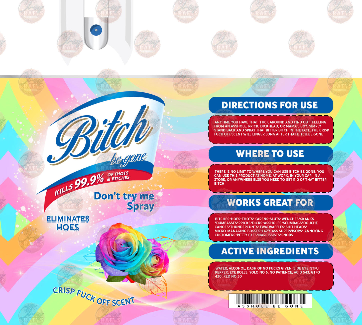 Bitch Be Gone Tumbler Wrap