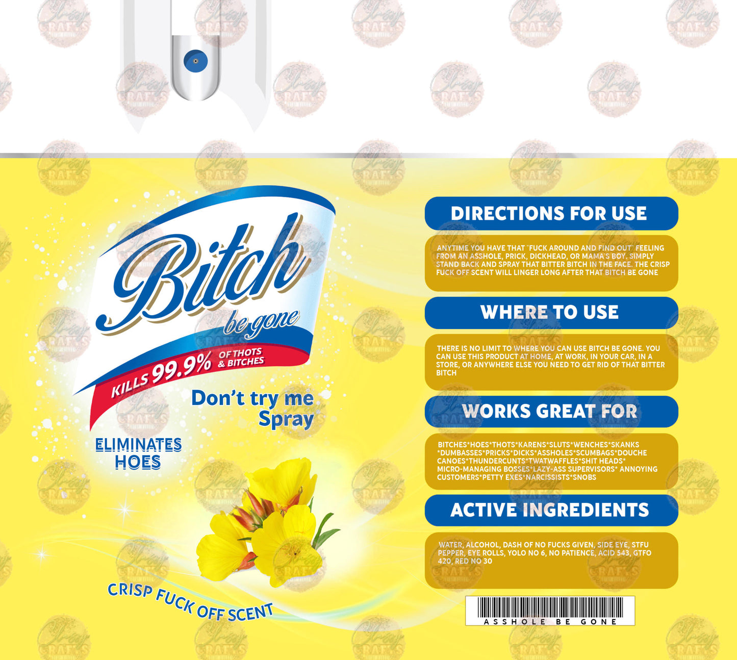 Bitch Be Gone Tumbler Wrap