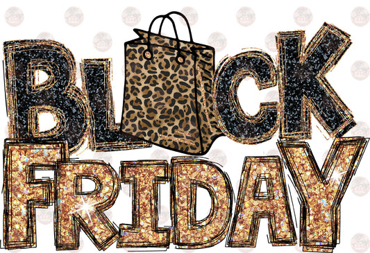 Black Friday Leopard Bag - Sublimation Transfer