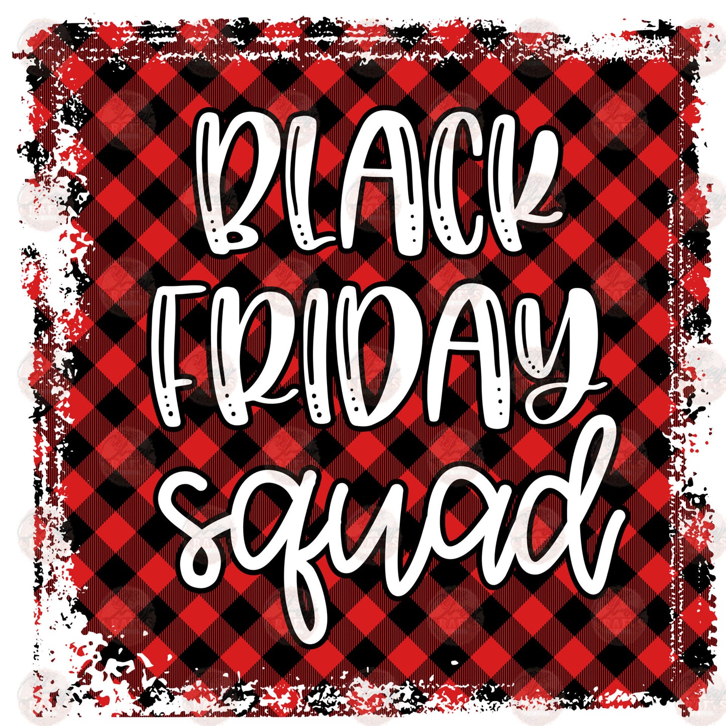 Black Friday Squad Plaid Transfer