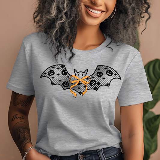 Black Lace Bat Transfer