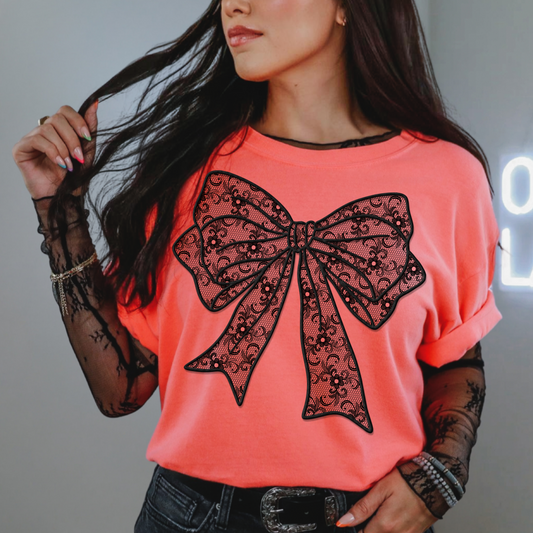 Black Lace Bat Transfer