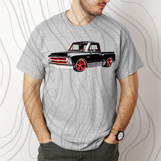 Black & Red Low Rider Truck Transfer