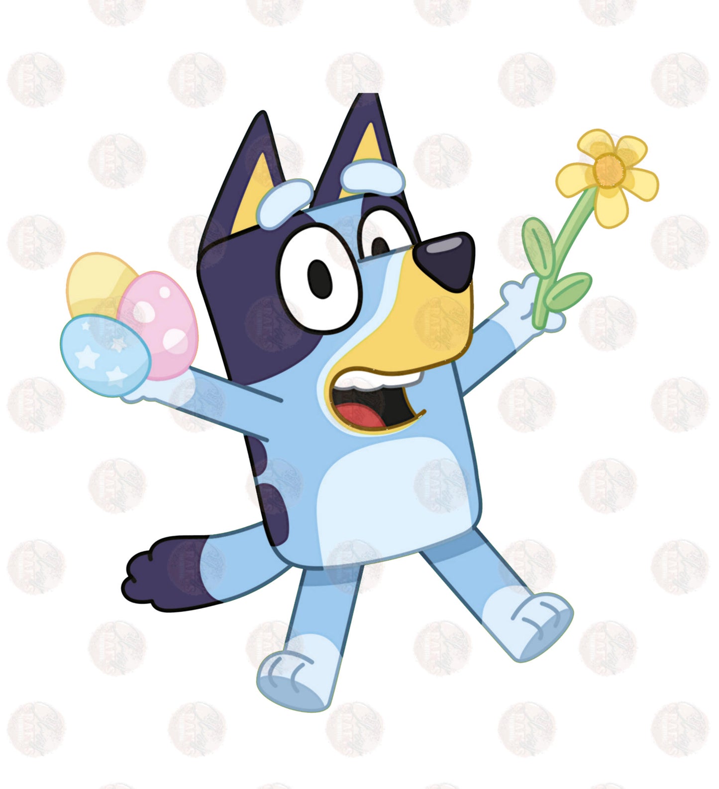 Blue Pup Easter Transfer