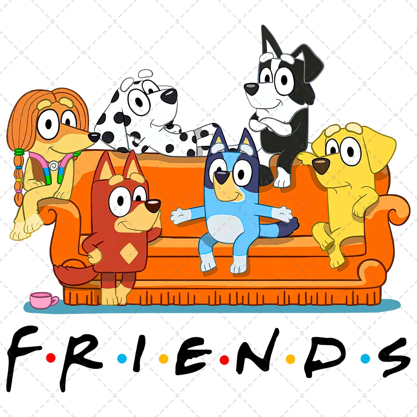 Blue Pup Friends Transfer