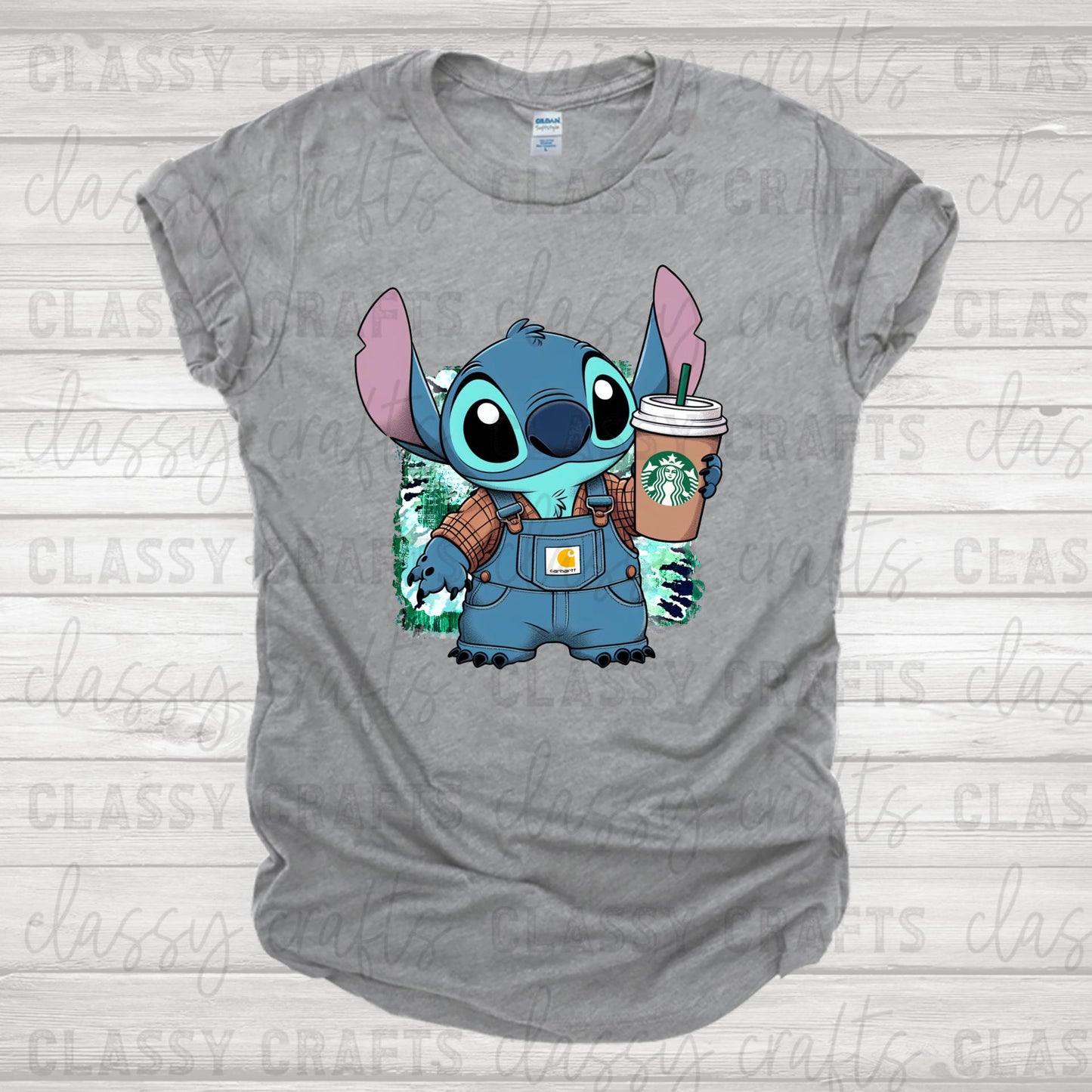 Blue Koala Drinking Coffee Transfer