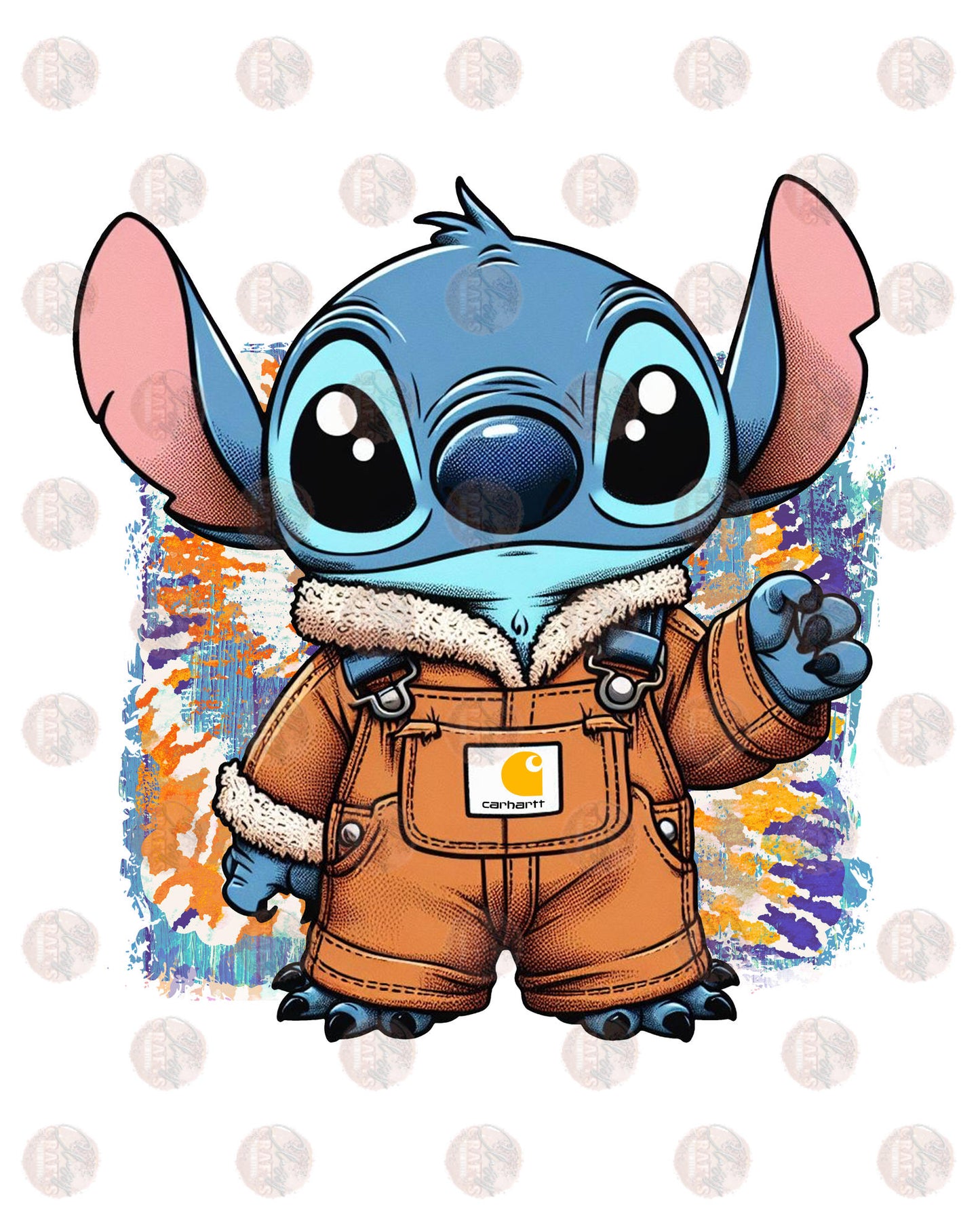 Blue Koala In Coveralls Transfer