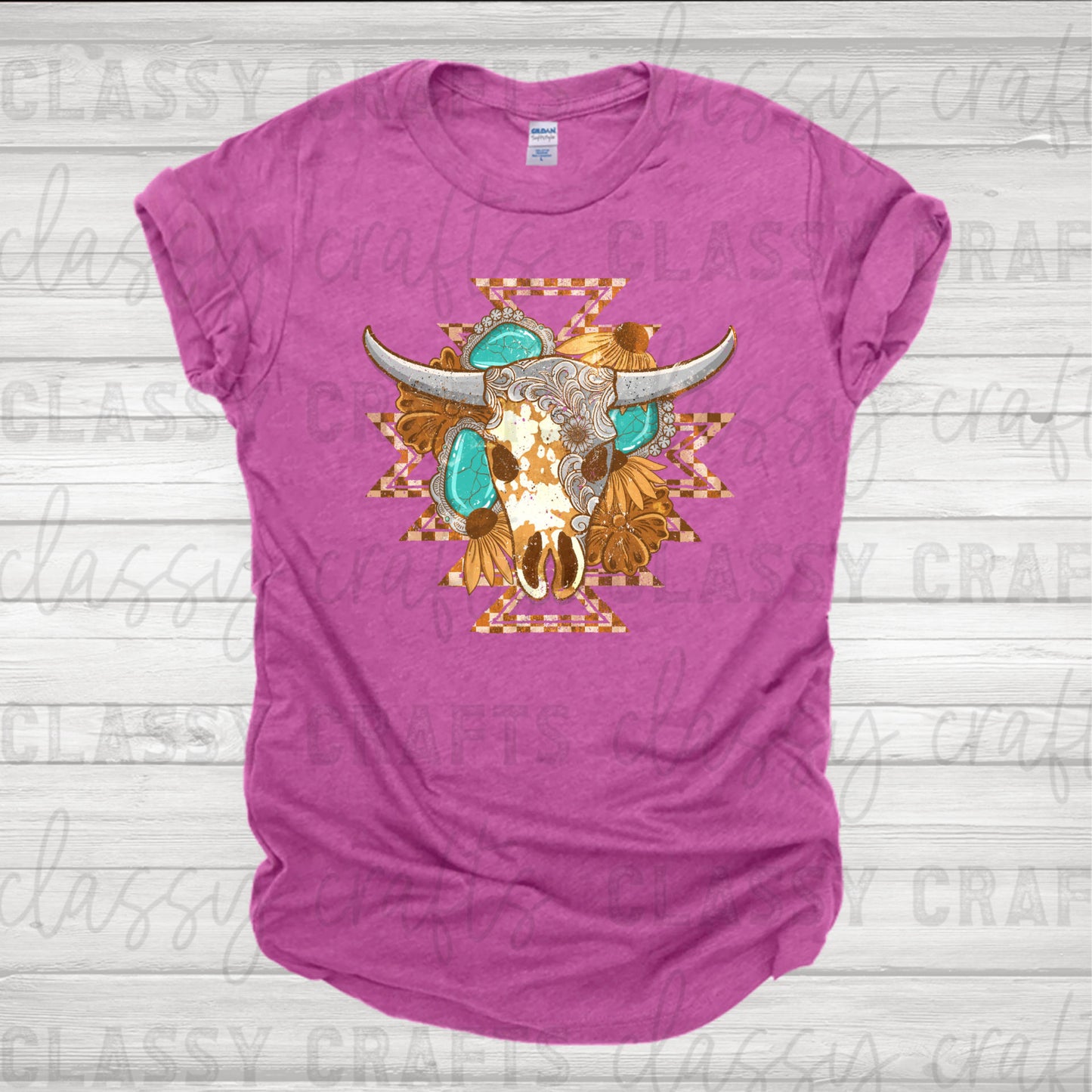 Boho Bull Turquoise ** TWO PART* SOLD SEPARATELY** Transfer