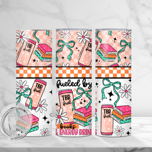 Books and Energy Tumbler Wrap Transfer