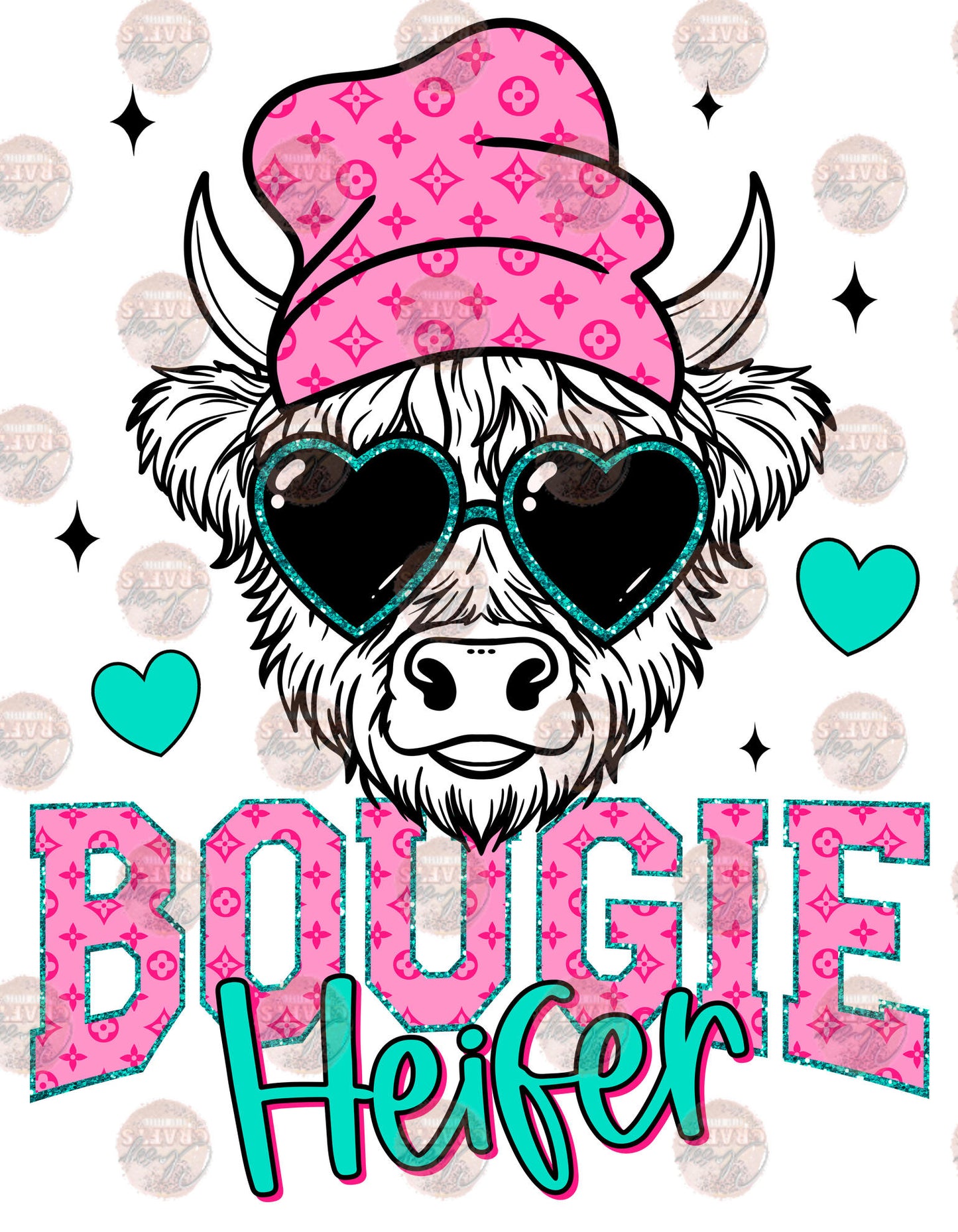 Bougie Heifer Pink Transfer