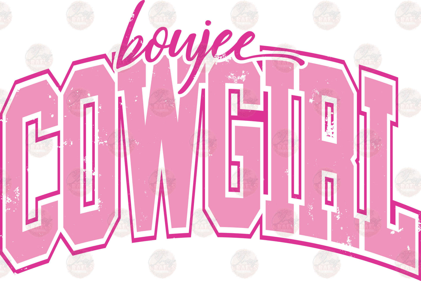 Boujee Cowgirl Distressed Transfers