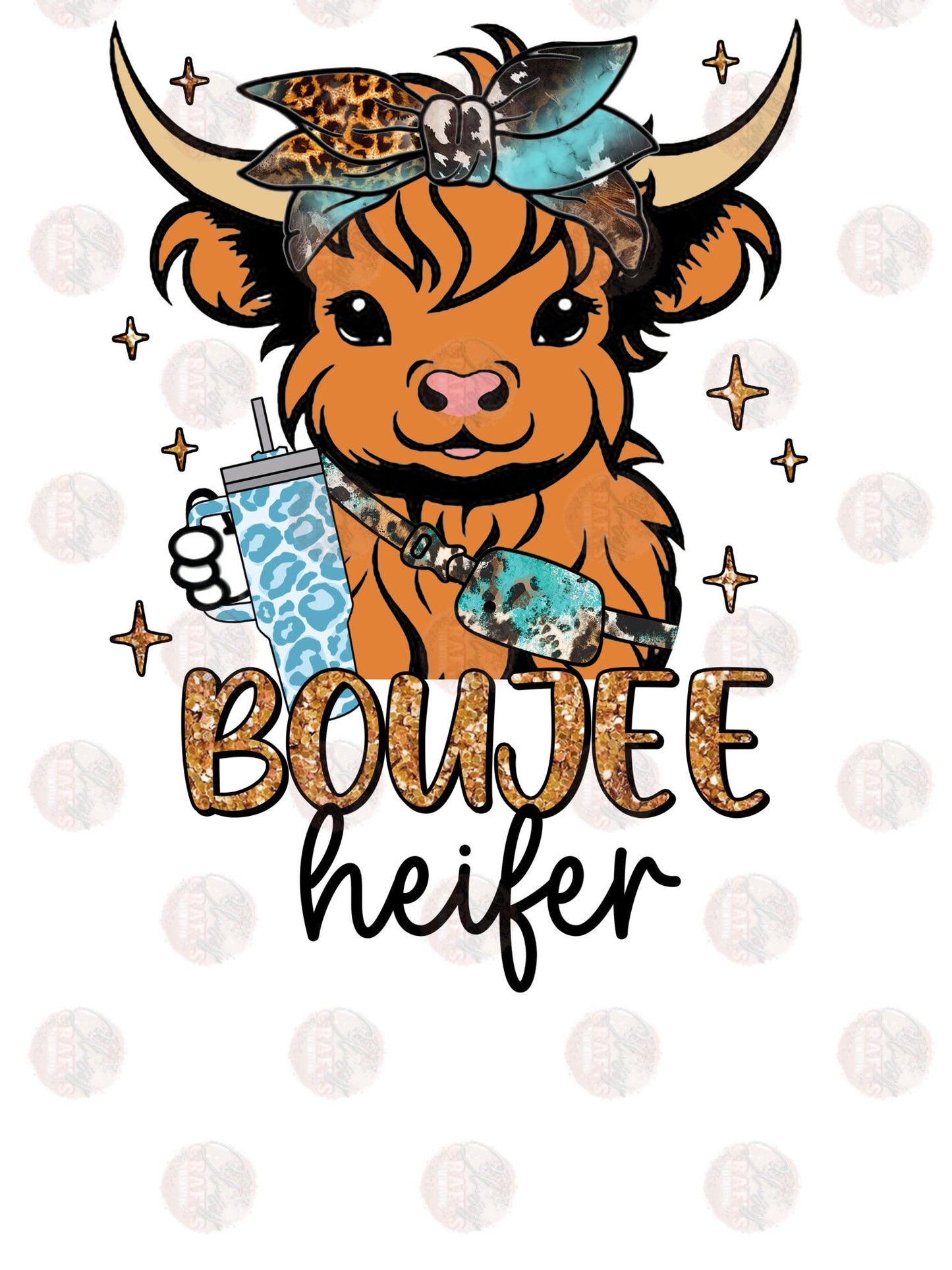 Boujee Heifer Tumbler & Cross Body Transfer