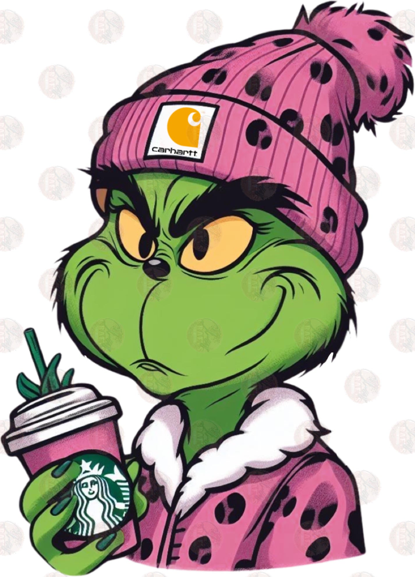 Boujee Pink Gman Star Coffee Transfers