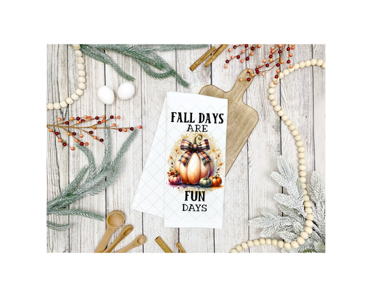 Bow Fall Days Tea Towel Transfer