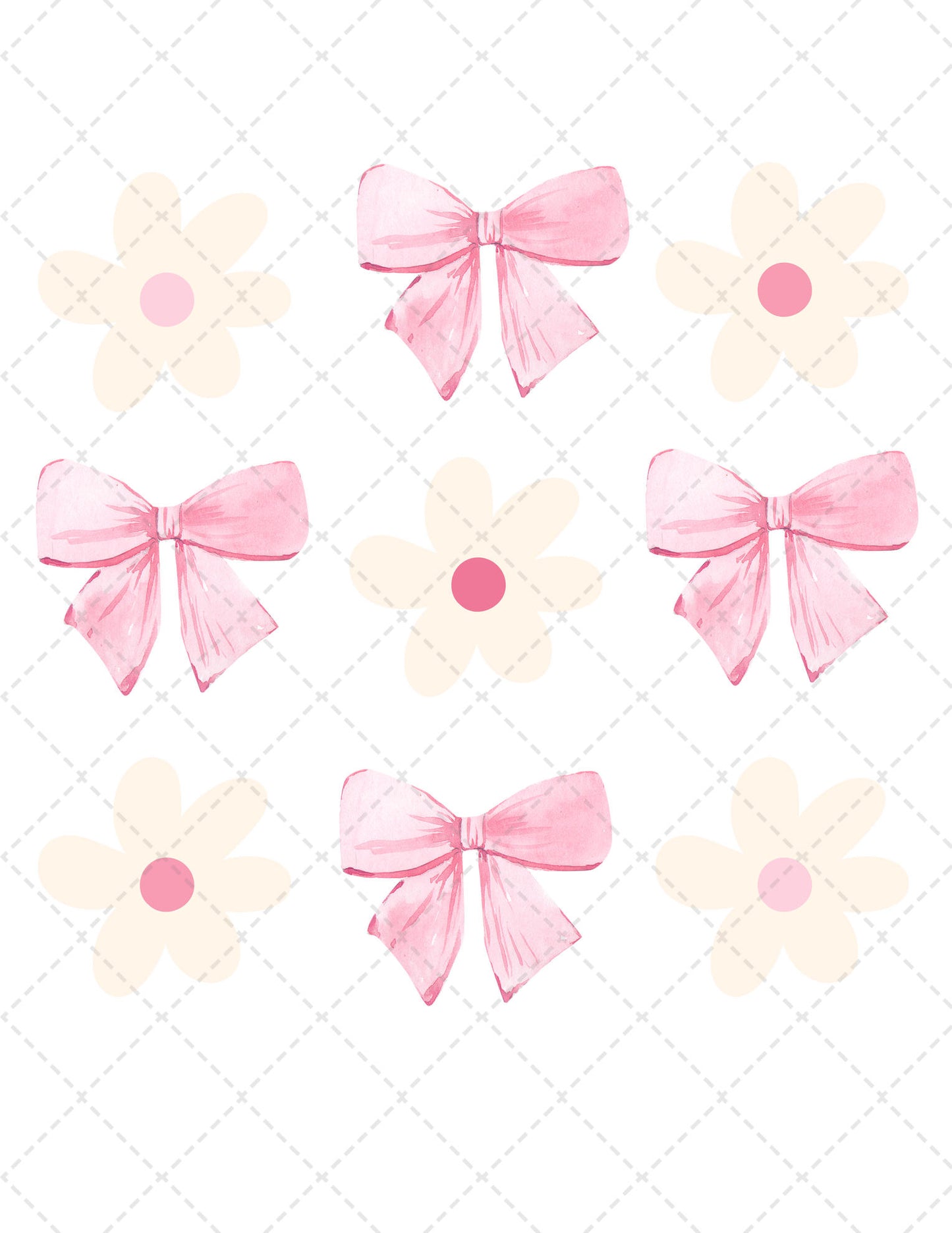 Bows and Flowers Collage Transfer