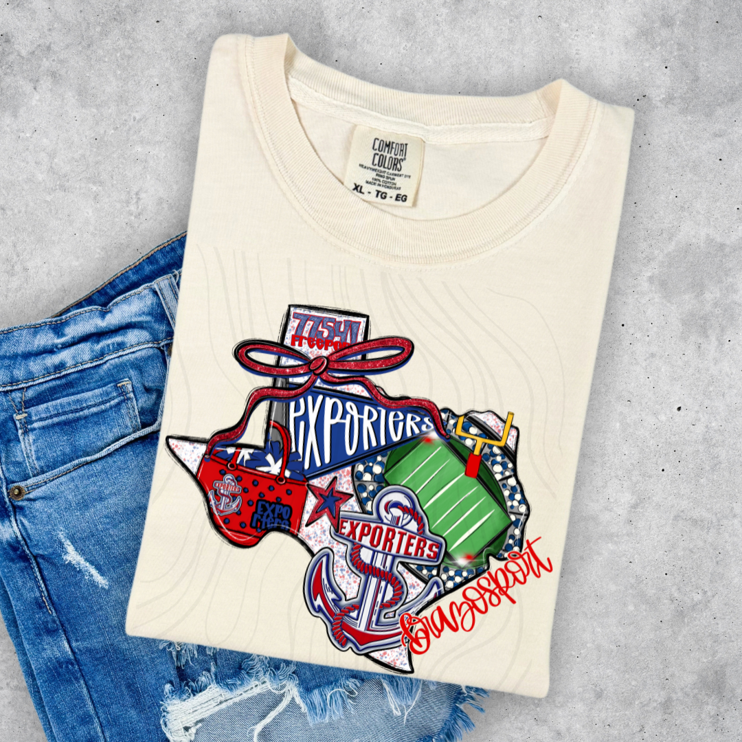 Brazosport Exporters Game Day Coquette Transfer