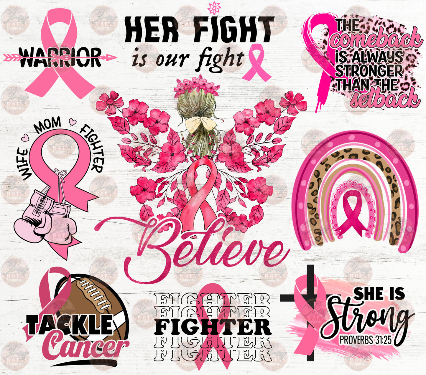 Breast Cancer Awareness Tumbler Wrap