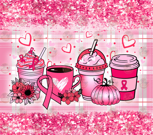 Breast Cancer Coffee Tumbler Wrap