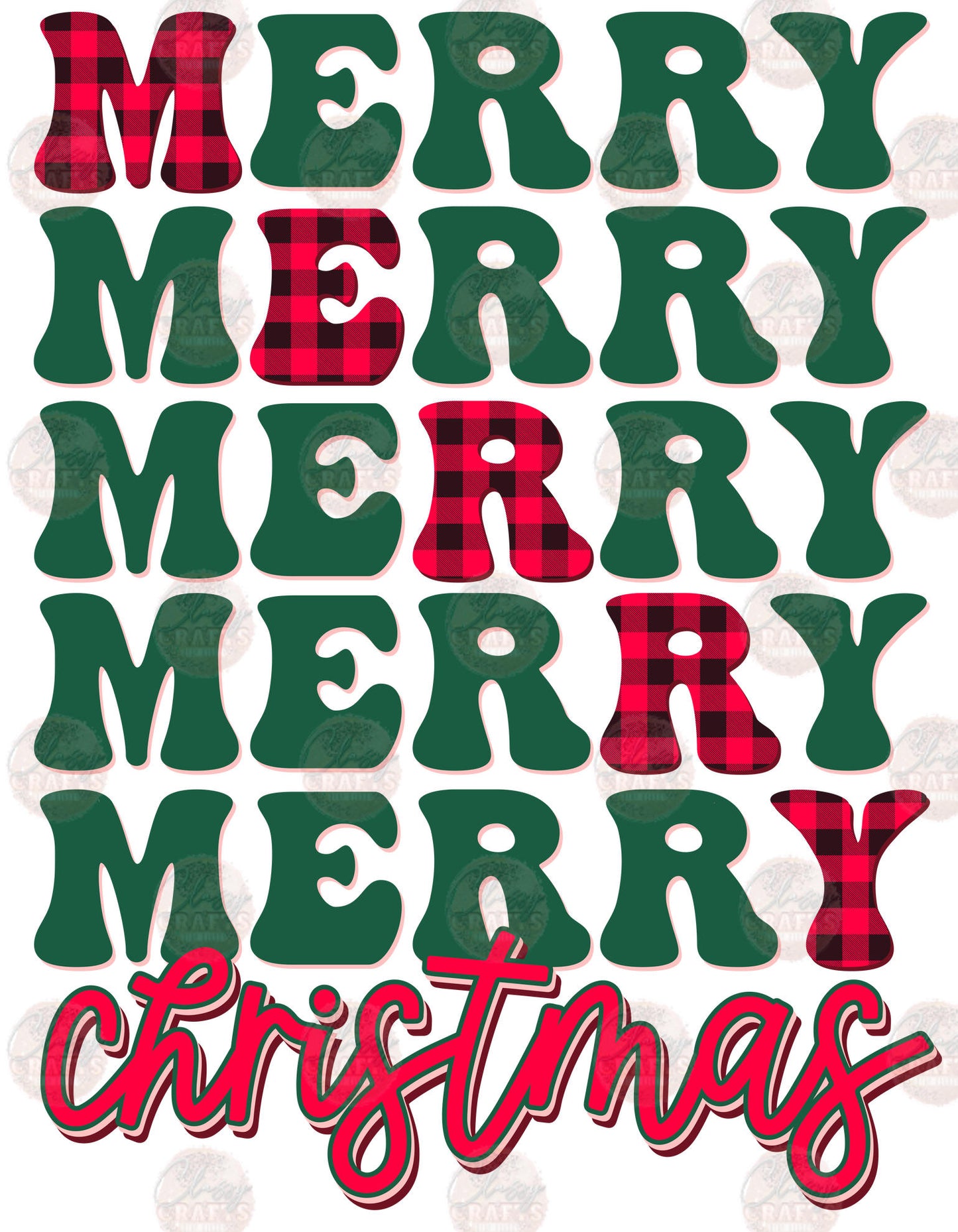 Buffalo Merry Christmas Transfer