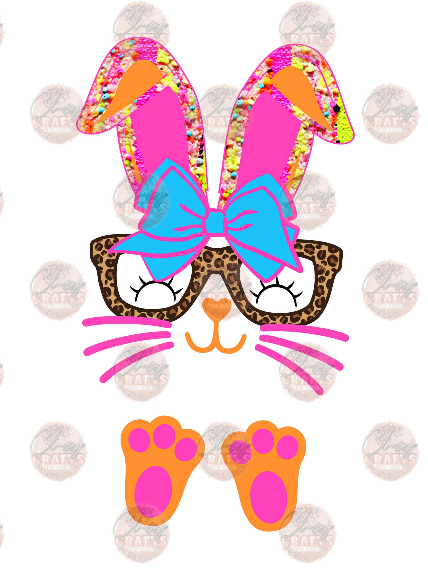 Bunny With Bow Transfer