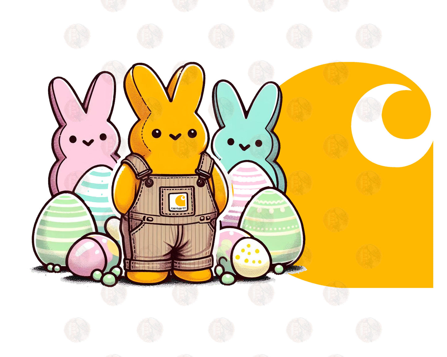 C Easter Bunnies Transfer