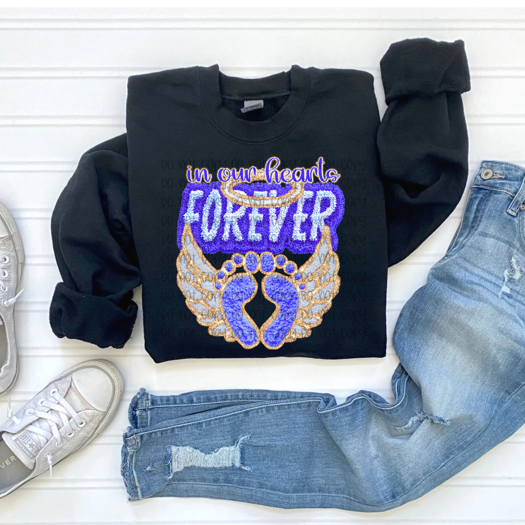 BLUE IN OUR HEARTS FAUX YARN