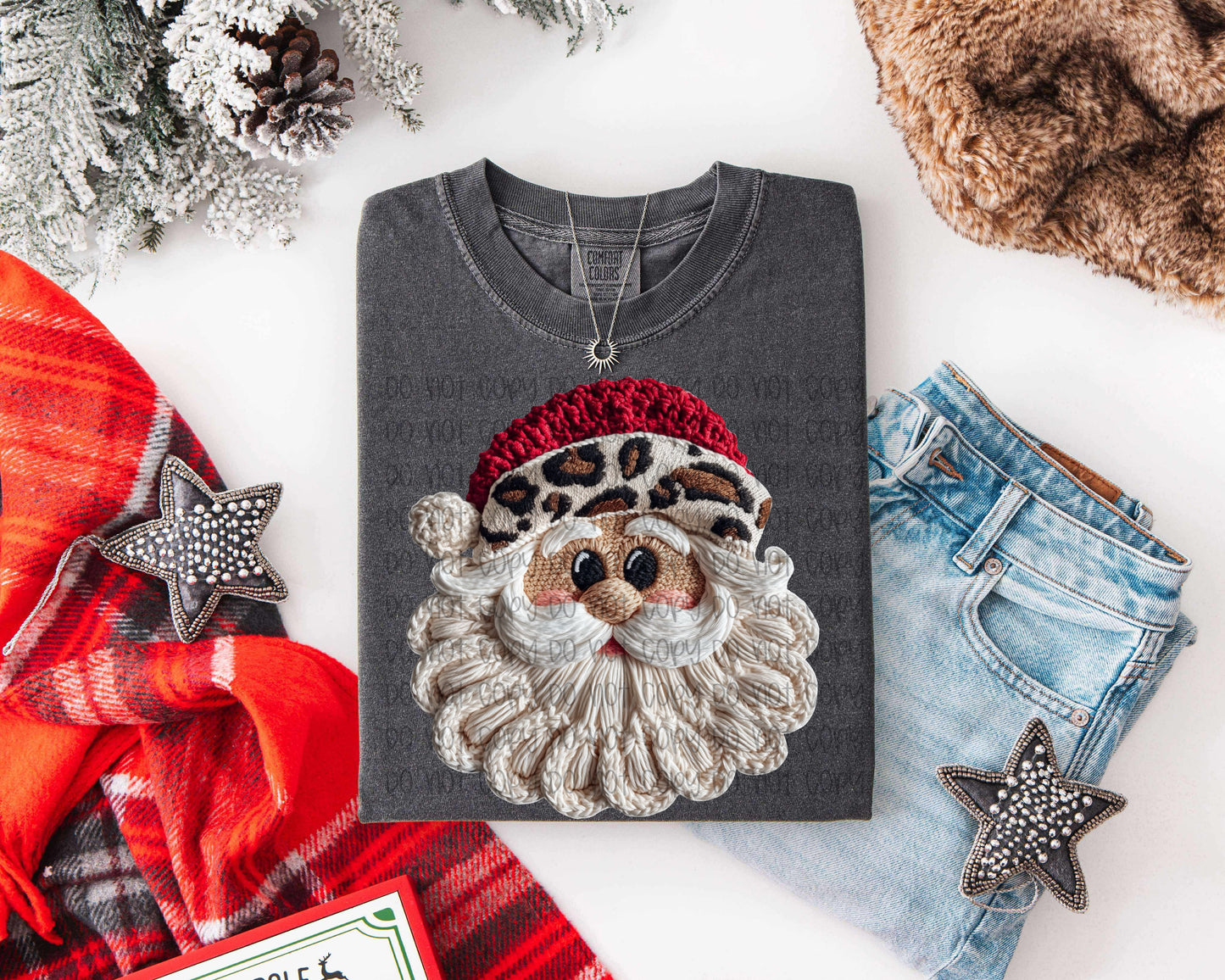 CHEETAH SANTA FAUX YARN