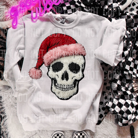 CHRISTMAS SKELETON FAUX YARN TRANSFER