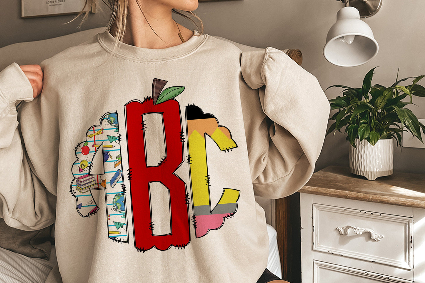 Back to School Teacher - Custom Monogram Transfer