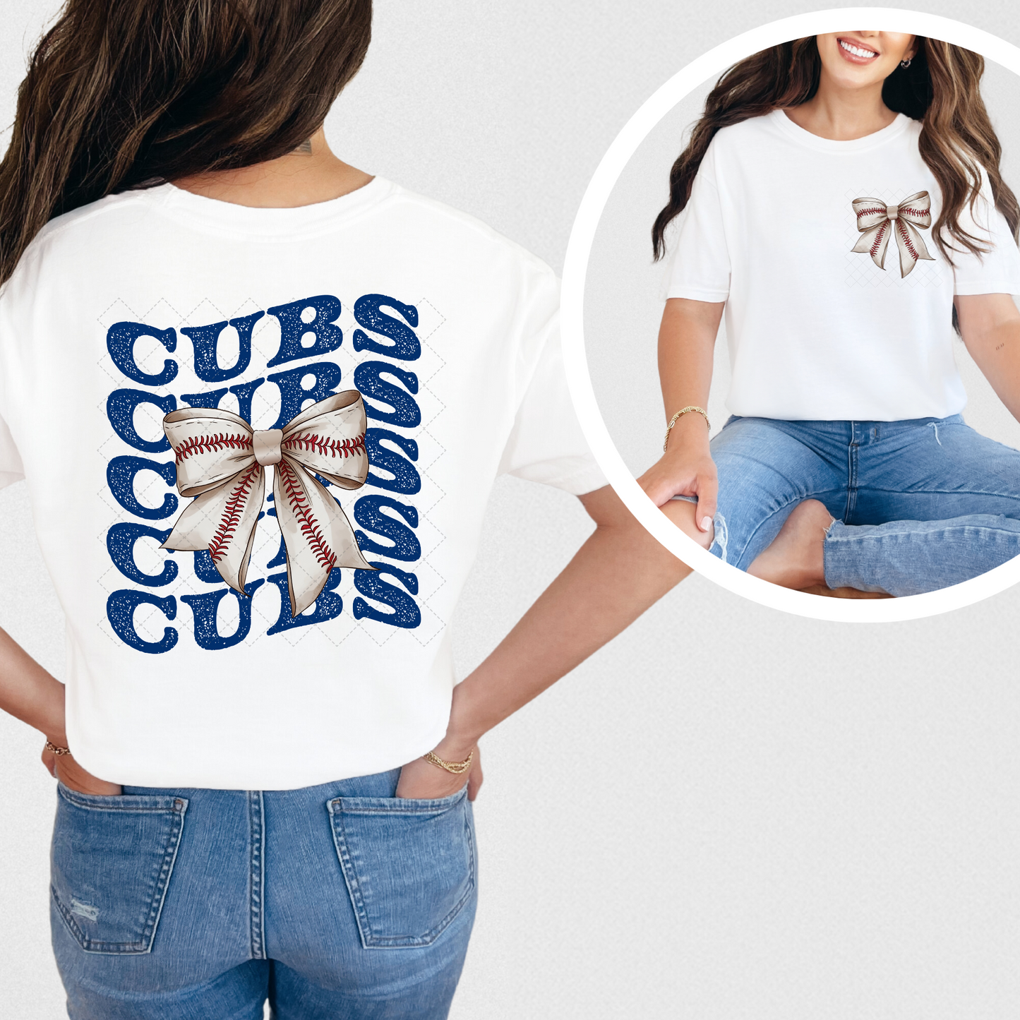 Cubs Coquette Transfer ** TWO PART* SOLD SEPARATELY**
