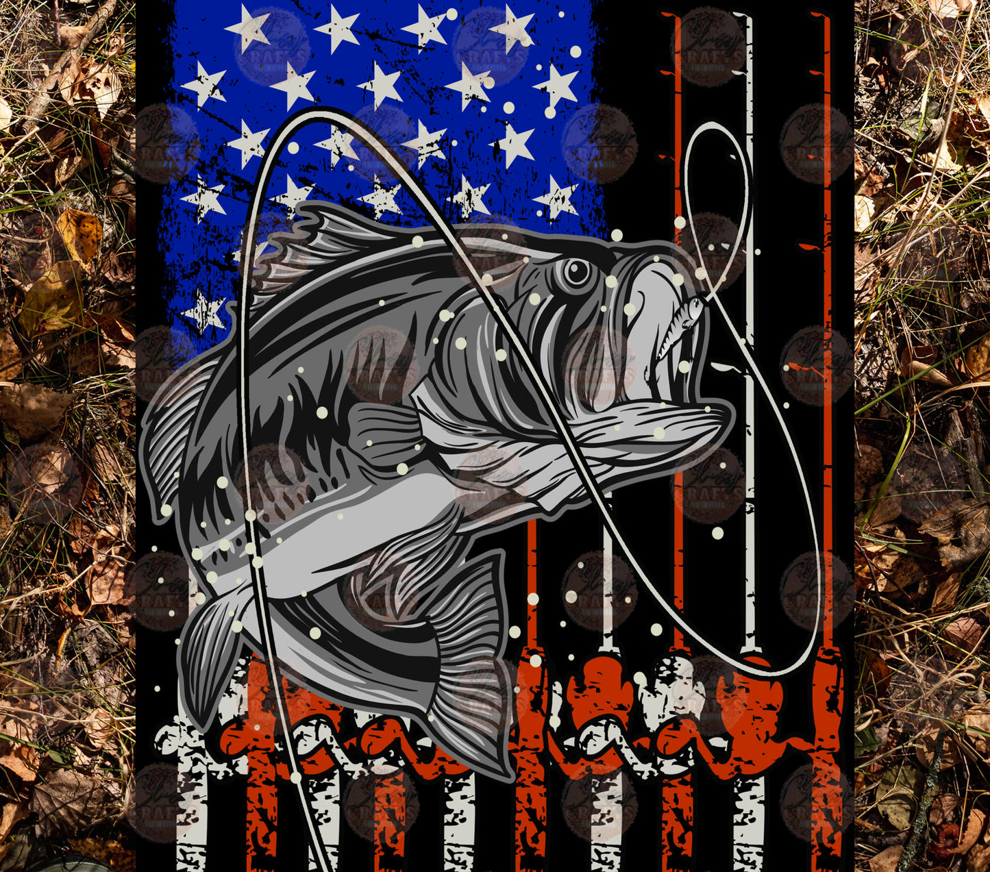 Camo Fishing Tumbler Wrap er