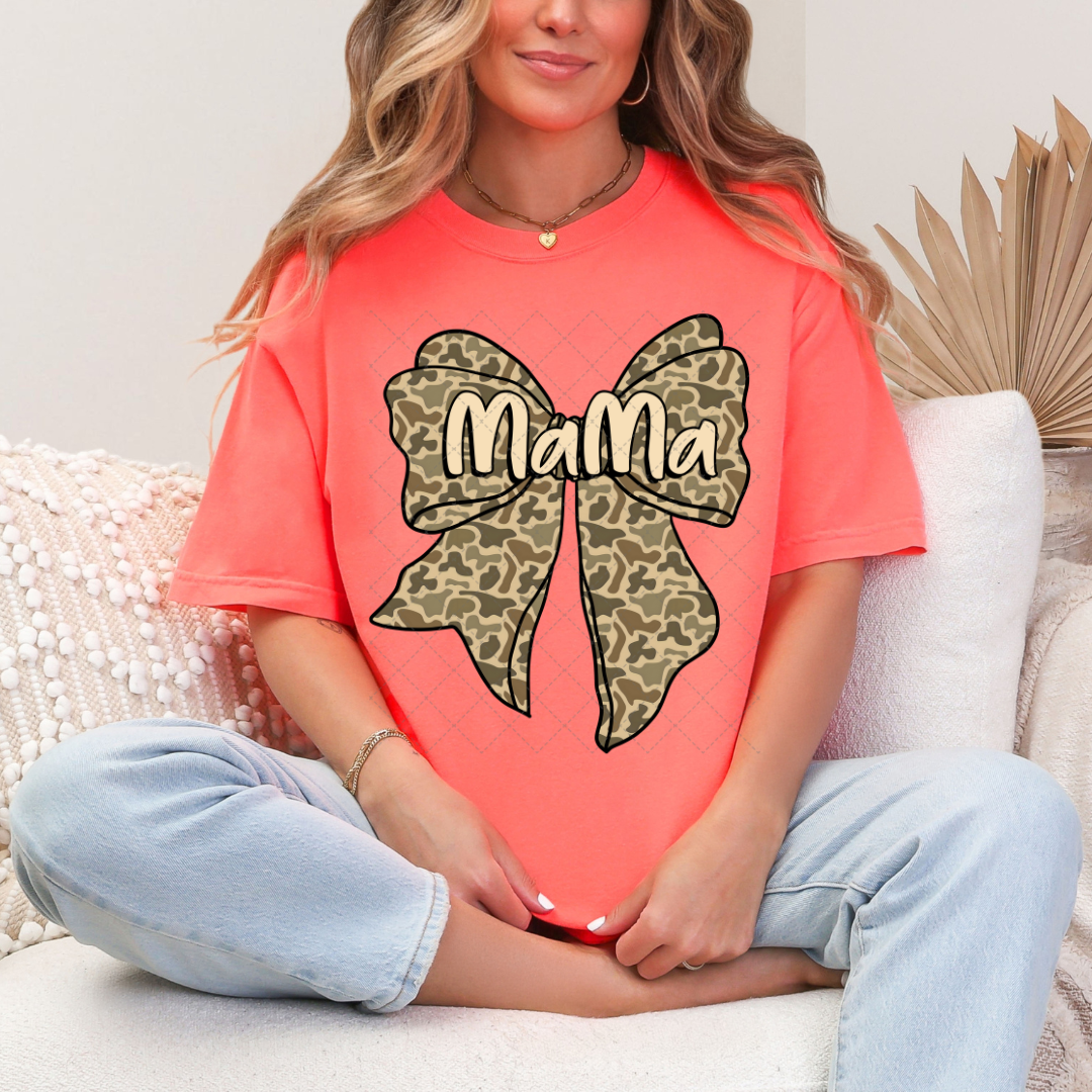 Camo Mama Bow Transfer