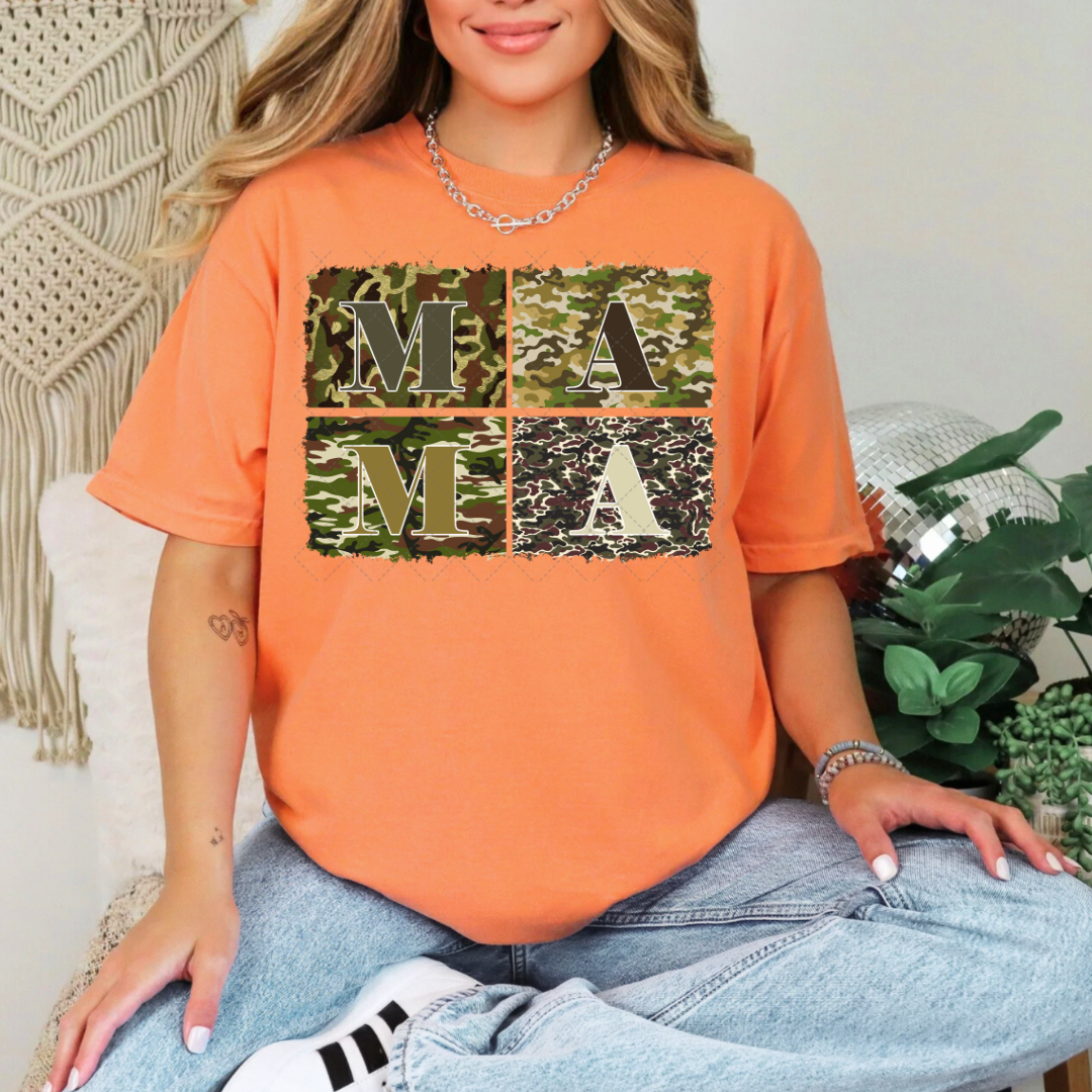 Camo Mama Squares Transfer