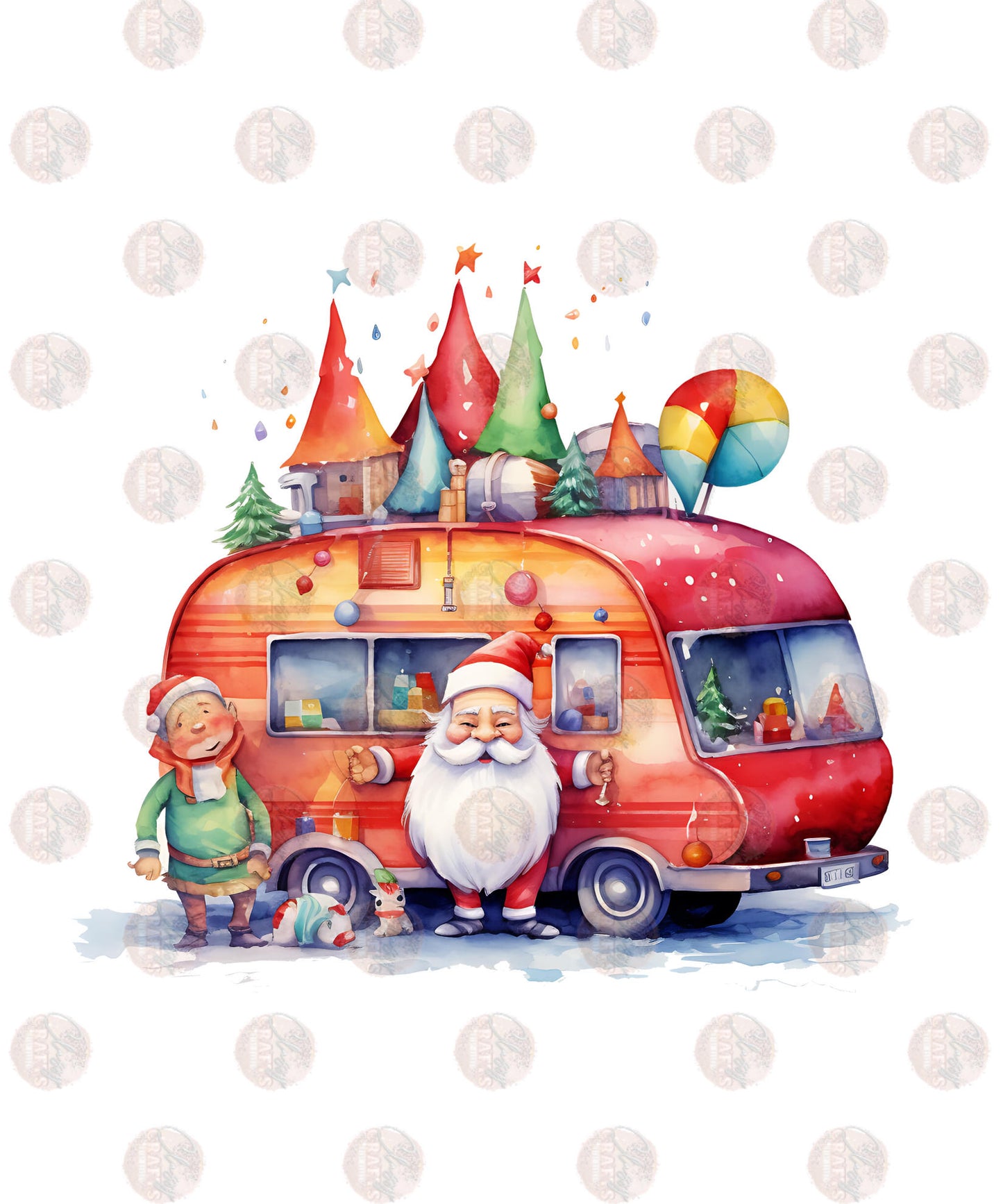Camping Christmas Transfer