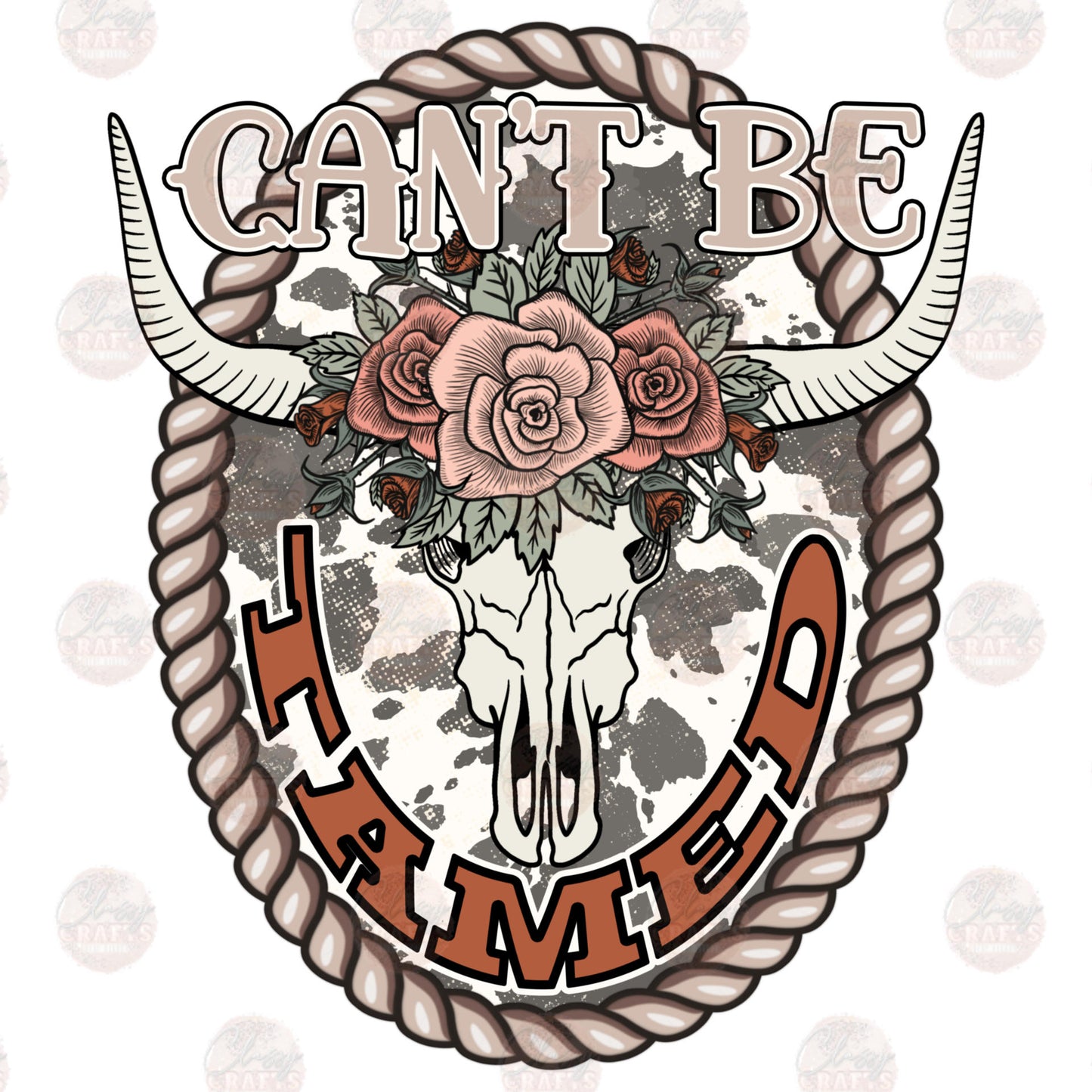 Can't Be Tamed Floral - Transfer