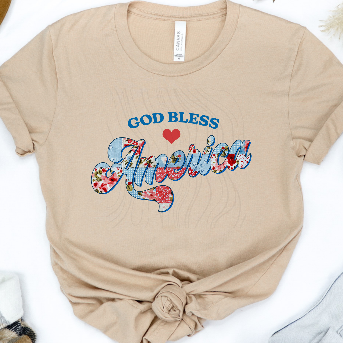 God Bless America Patchwork Transfer**Sold Separately**