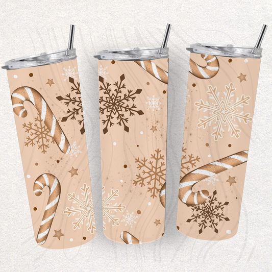 Candy Snowflakes Seamless Transfer