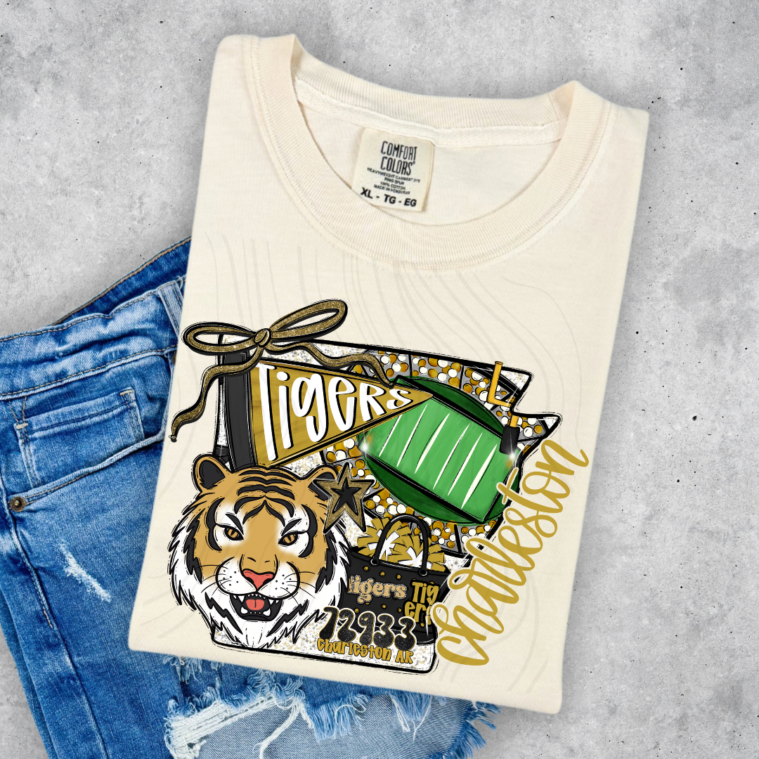 Charleston Tigers Game Day Coquette Transfer
