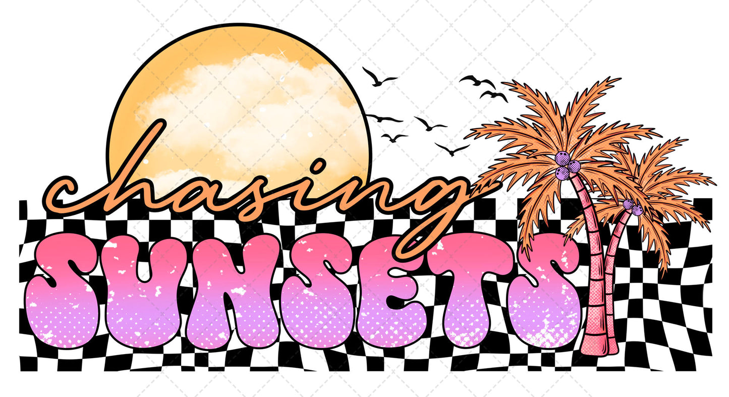 Chasing Sunsets Retro Transfer