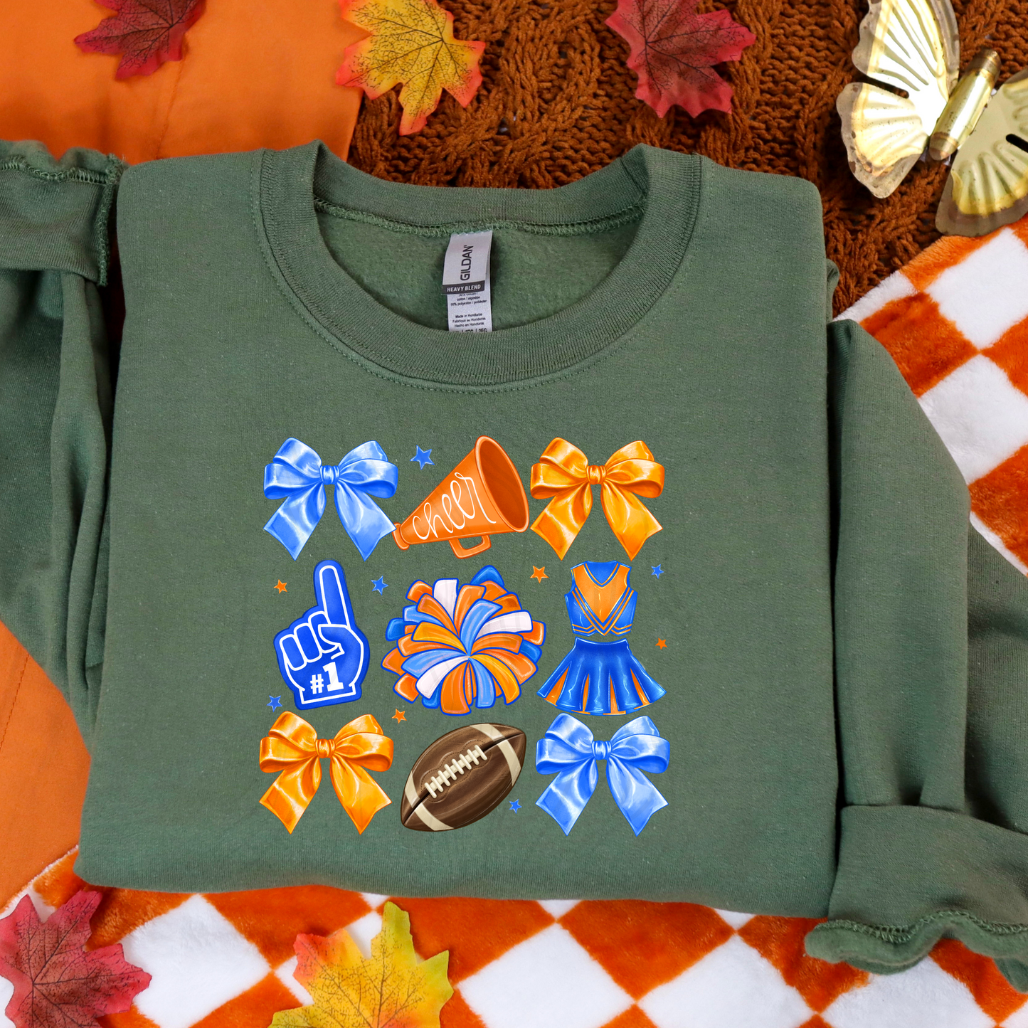 Cheer Bow Orange Transfer