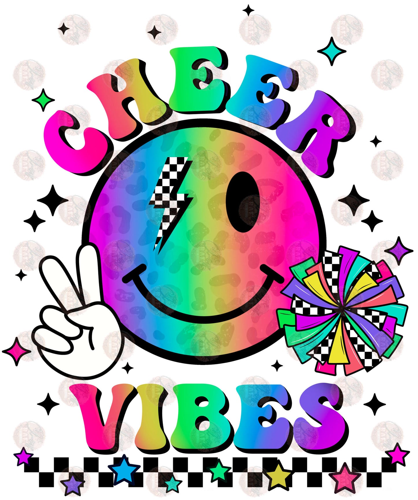 Cheer Vibe Smiley Transfer